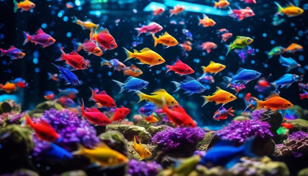 thriving diverse community aquarium
