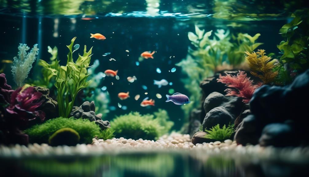 unheated aquarium with cool water fish