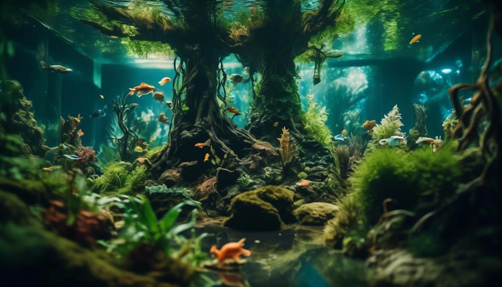 unique upside down forest aquarium